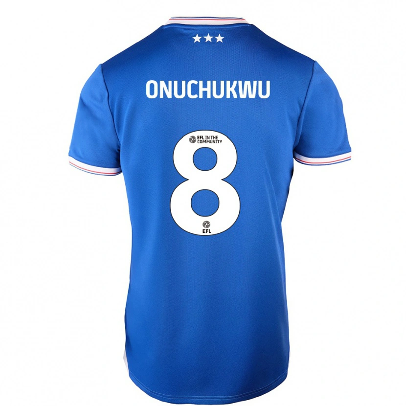 Danxen Bambino Maglia Abube Onuchukwu #8 Blu Bianco Kit Gara Home 2025/26 Maglietta