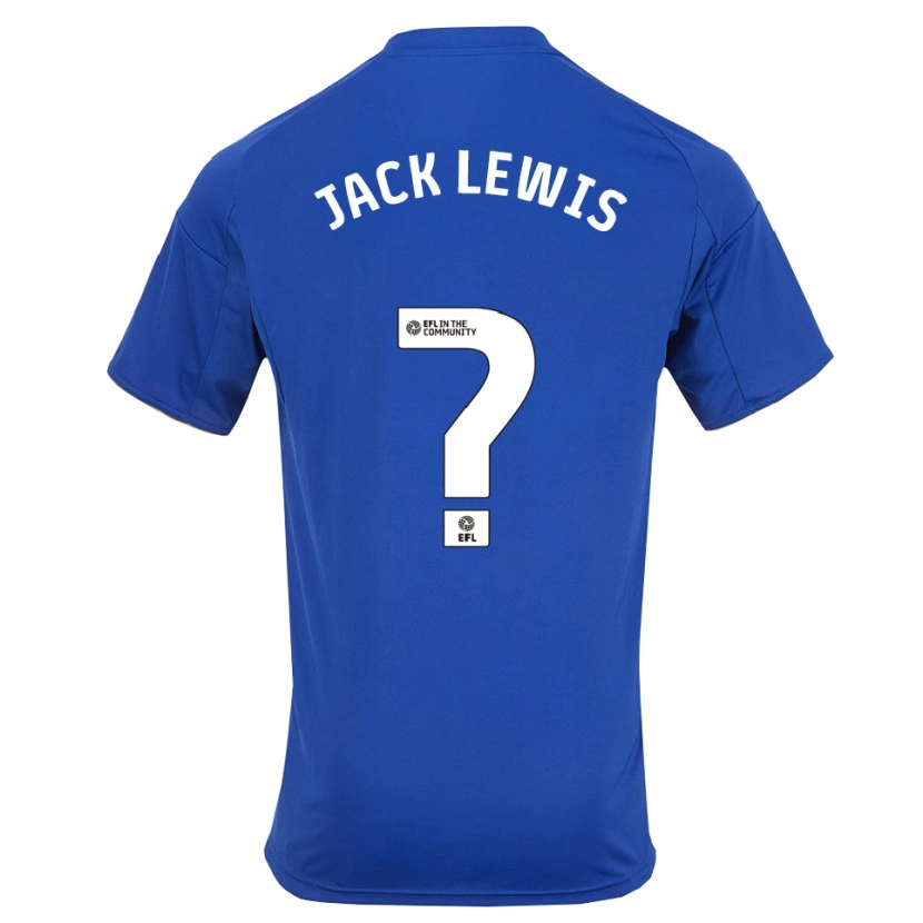 Danxen Bambino Maglia Jack Lewis #0 Blu Oro Kit Gara Home 2025/26 Maglietta
