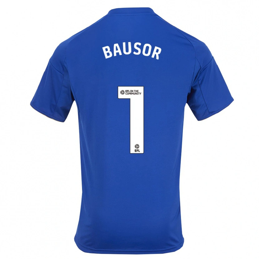 Danxen Bambino Maglia Stevie Bausor #1 Blu Oro Kit Gara Home 2025/26 Maglietta