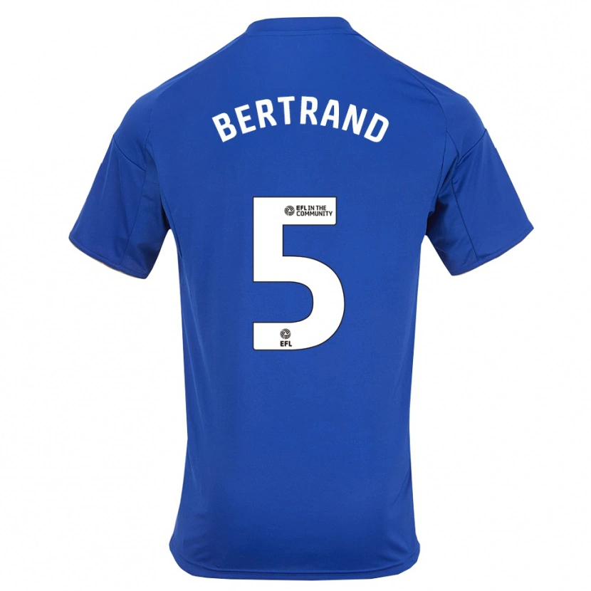 Danxen Bambino Maglia Ryan Bertrand #5 Blu Oro Kit Gara Home 2025/26 Maglietta