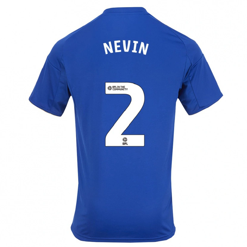Danxen Bambino Maglia Courtney Nevin #2 Blu Oro Kit Gara Home 2025/26 Maglietta