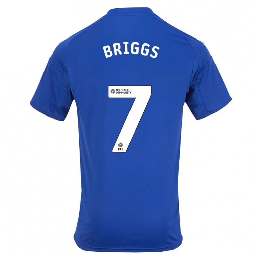 Danxen Bambino Maglia Logan Briggs #7 Blu Oro Kit Gara Home 2025/26 Maglietta