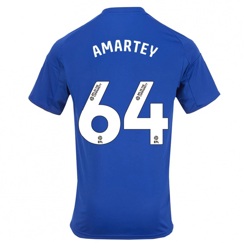 Danxen Bambino Maglia Bobby Amartey #64 Blu Oro Kit Gara Home 2025/26 Maglietta