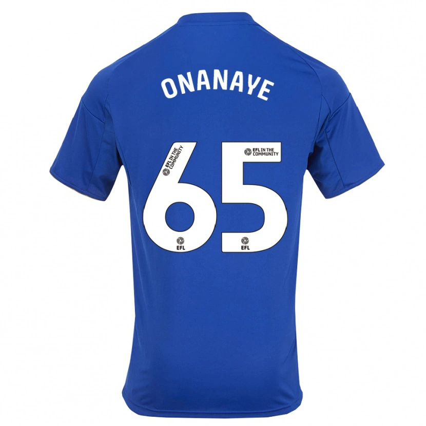Danxen Bambino Maglia Toby Onanaye #65 Blu Oro Kit Gara Home 2025/26 Maglietta