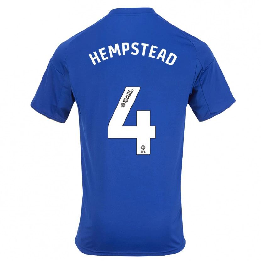 Danxen Bambino Maglia Oliver Hempstead #4 Blu Oro Kit Gara Home 2025/26 Maglietta