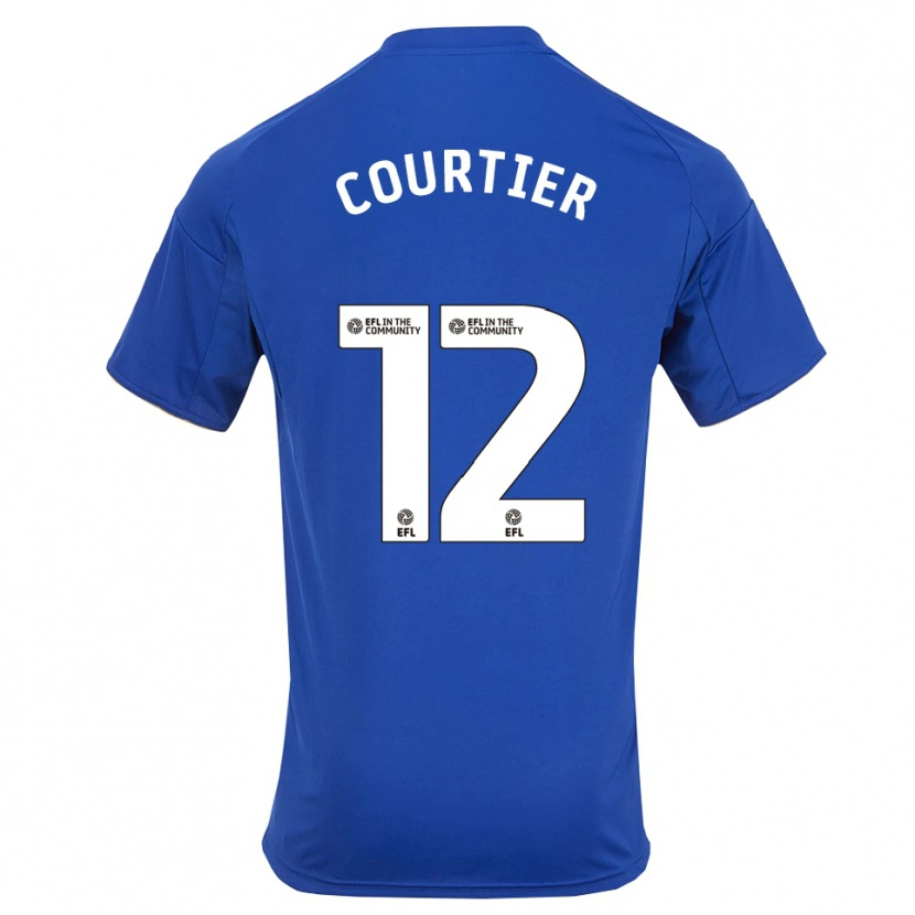 Danxen Bambino Maglia Ben Courtier #12 Blu Oro Kit Gara Home 2025/26 Maglietta
