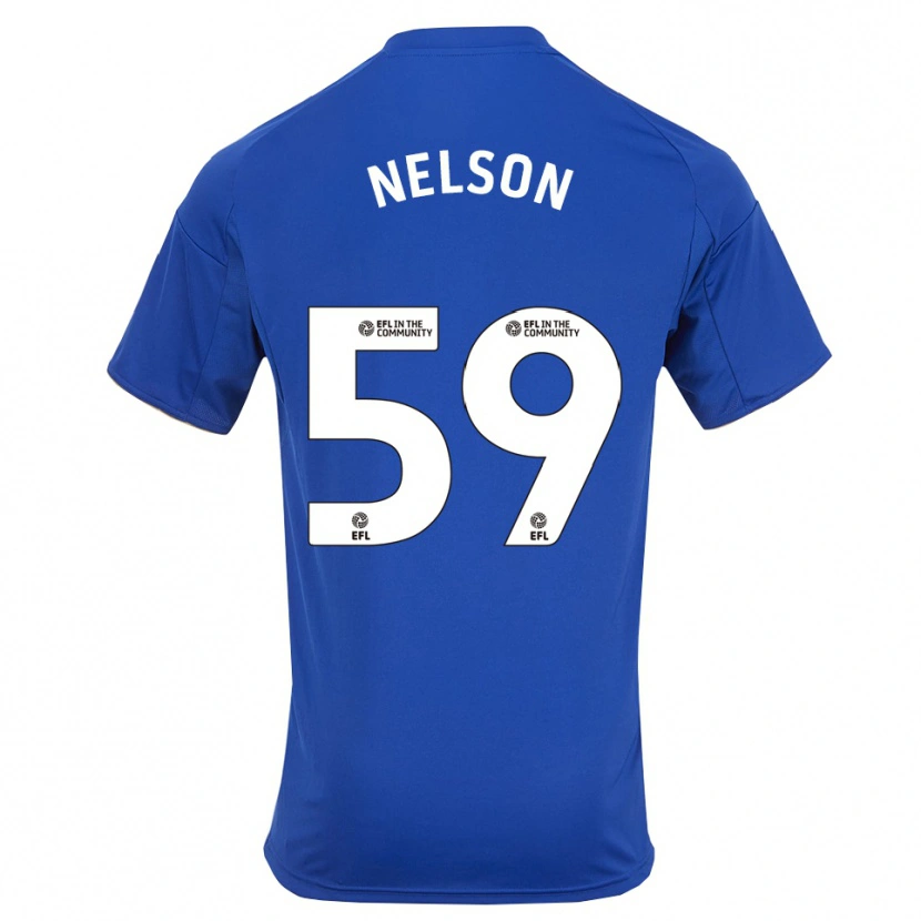 Danxen Bambino Maglia Ronny Nelson #59 Blu Oro Kit Gara Home 2025/26 Maglietta