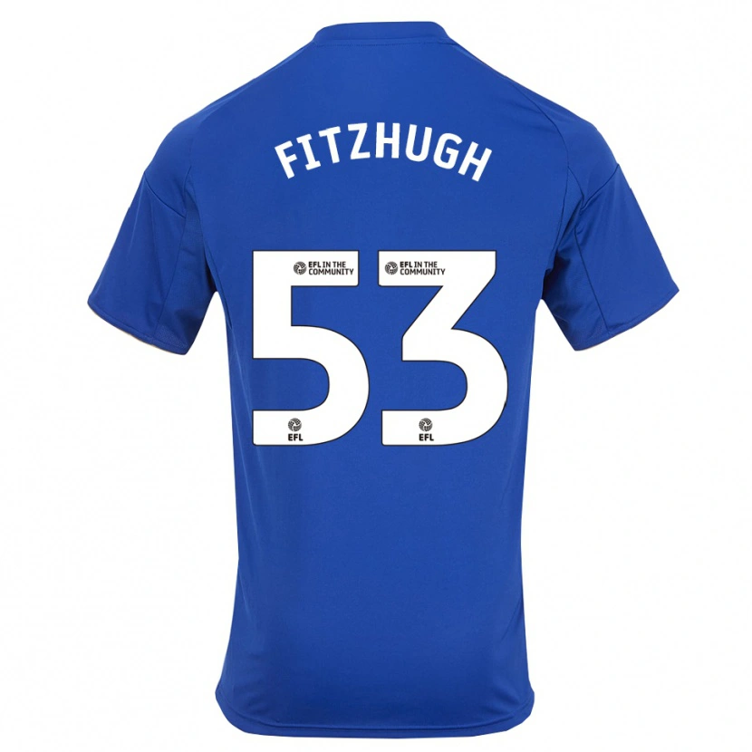 Danxen Bambino Maglia Ethan Fitzhugh #53 Blu Oro Kit Gara Home 2025/26 Maglietta