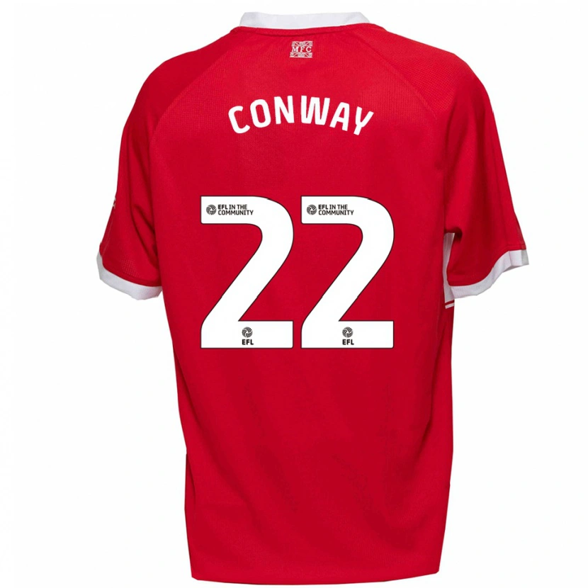Danxen Bambino Maglia Tommy Conway #22 Rosso Bianco Kit Gara Home 2025/26 Maglietta