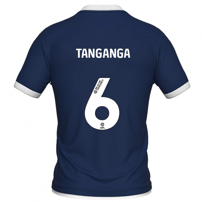 Danxen Bambino Maglia Japhet Tanganga #6 Blu Marino Bianco Kit Gara Home 2025/26 Maglietta