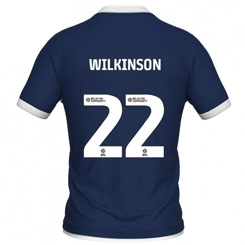 Danxen Bambino Maglia Chloe Wilkinson #22 Blu Marino Bianco Kit Gara Home 2025/26 Maglietta