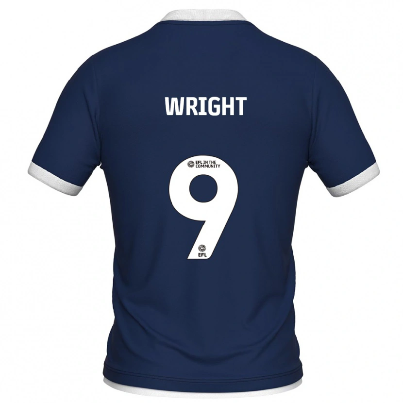 Danxen Bambino Maglia William Wright #9 Blu Marino Bianco Kit Gara Home 2025/26 Maglietta