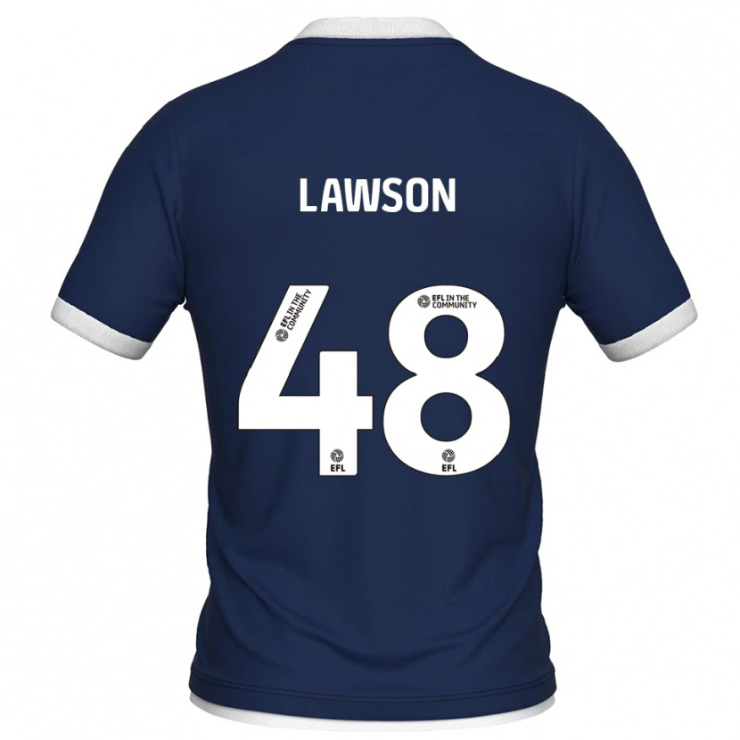 Danxen Bambino Maglia Sha'mar Lawson #48 Blu Marino Bianco Kit Gara Home 2025/26 Maglietta