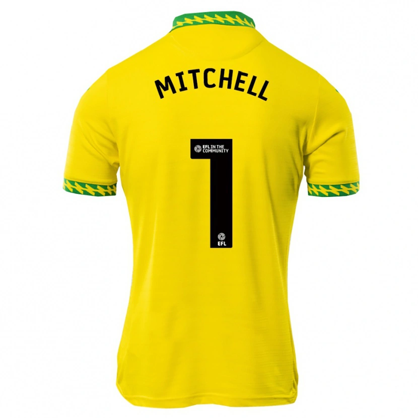 Danxen Bambino Maglia Rylee Mitchell #1 Bianco Verde Kit Gara Home 2025/26 Maglietta