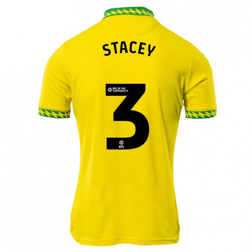 Danxen Bambino Maglia Jack Stacey #3 Bianco Verde Kit Gara Home 2025/26 Maglietta