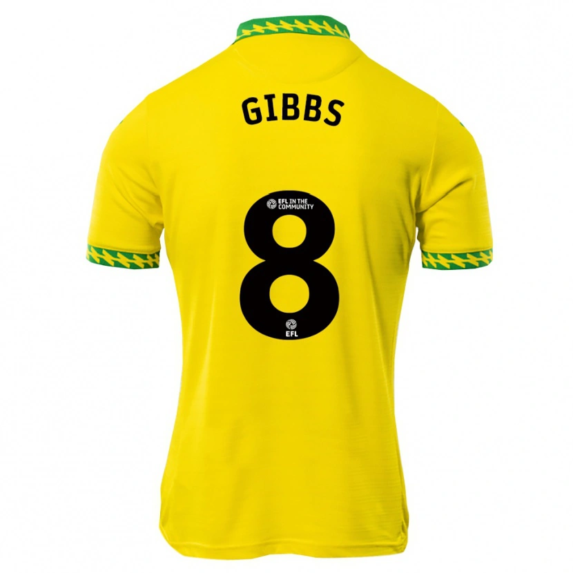 Danxen Bambino Maglia Liam Gibbs #8 Bianco Verde Kit Gara Home 2025/26 Maglietta