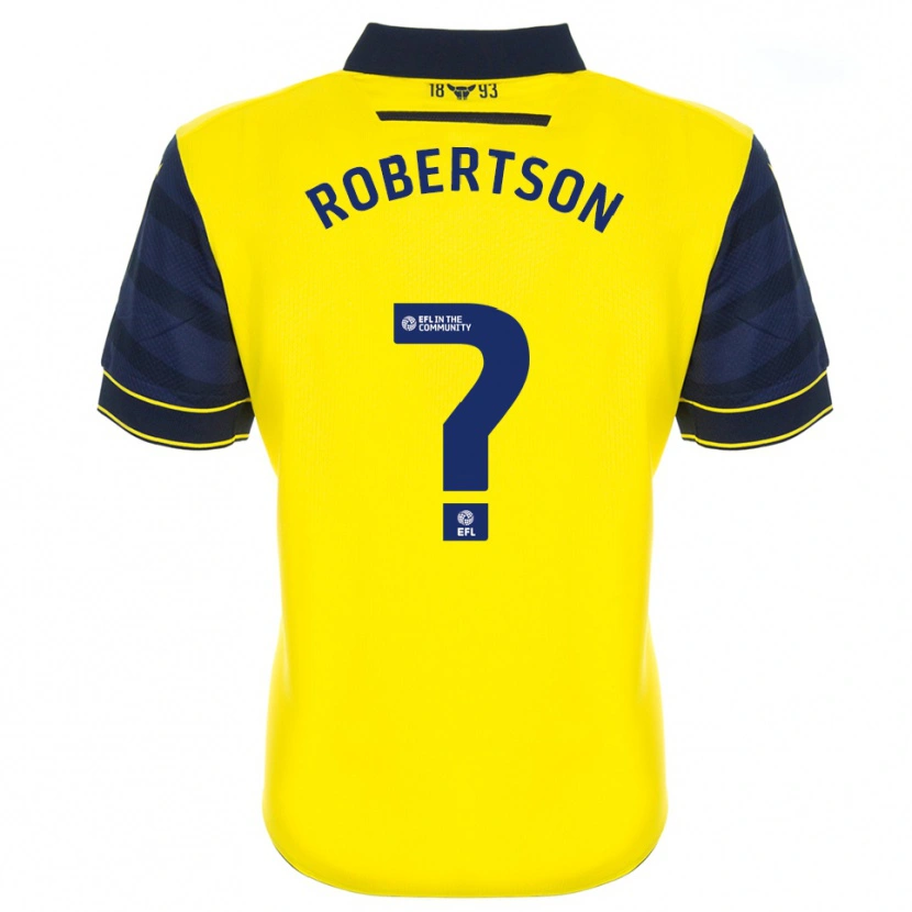 Danxen Bambino Maglia Maddie Robertson #0 Giallo Blu Marino Kit Gara Home 2025/26 Maglietta