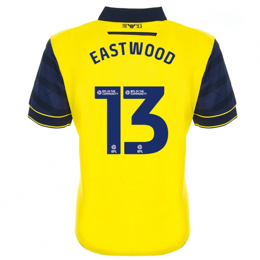 Danxen Bambino Maglia Simon Eastwood #13 Giallo Blu Marino Kit Gara Home 2025/26 Maglietta