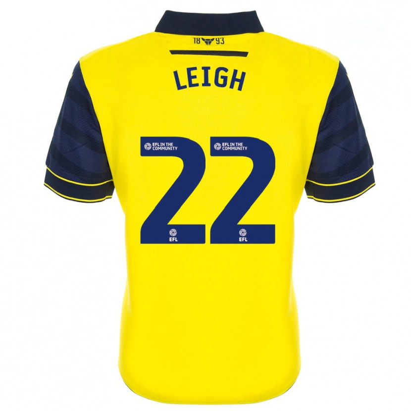 Danxen Bambino Maglia Greg Leigh #22 Giallo Blu Marino Kit Gara Home 2025/26 Maglietta