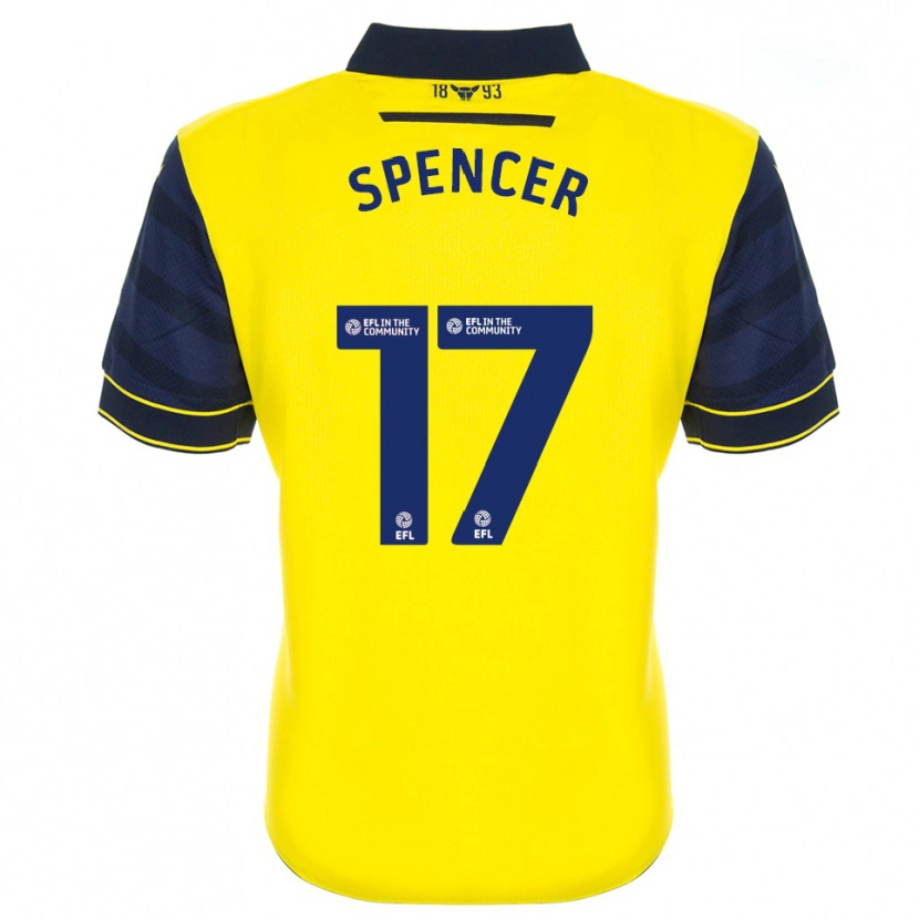Danxen Bambino Maglia Brodie Spencer #17 Giallo Blu Marino Kit Gara Home 2025/26 Maglietta