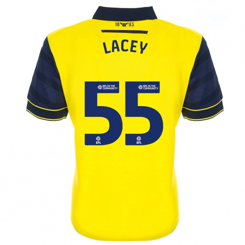 Danxen Bambino Maglia Aaron Lacey #55 Giallo Blu Marino Kit Gara Home 2025/26 Maglietta