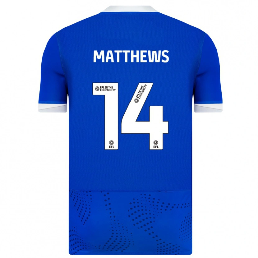 Danxen Bambino Maglia Hayden Matthews #14 Blu Bianco Kit Gara Home 2025/26 Maglietta