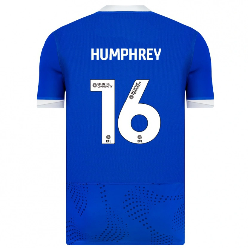 Danxen Bambino Maglia Ella Humphrey #16 Blu Bianco Kit Gara Home 2025/26 Maglietta