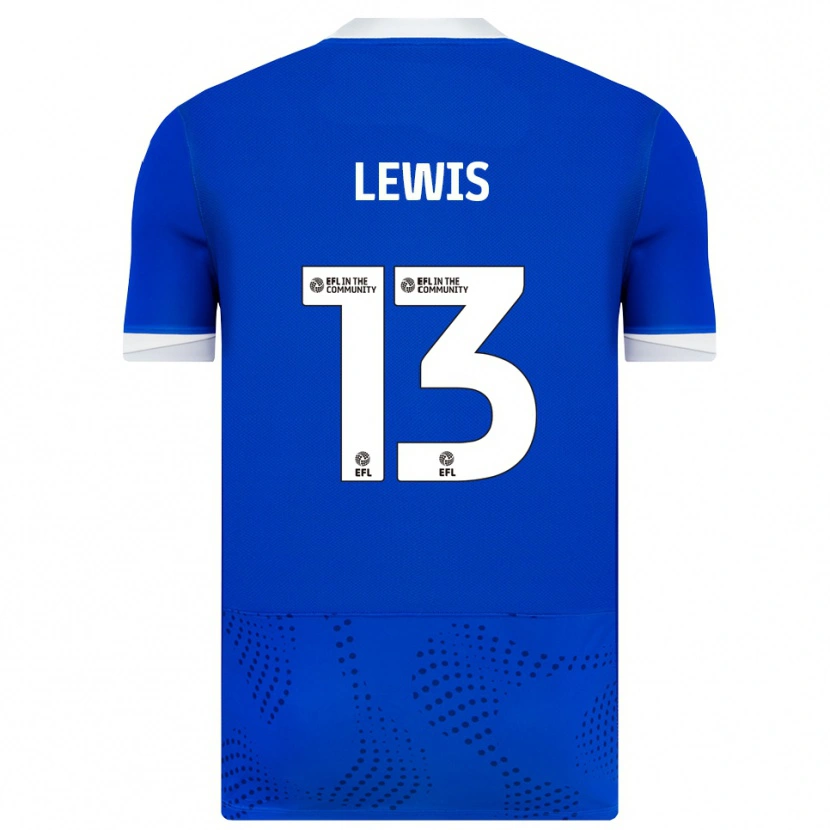Danxen Bambino Maglia Karl Lewis #13 Blu Bianco Kit Gara Home 2025/26 Maglietta