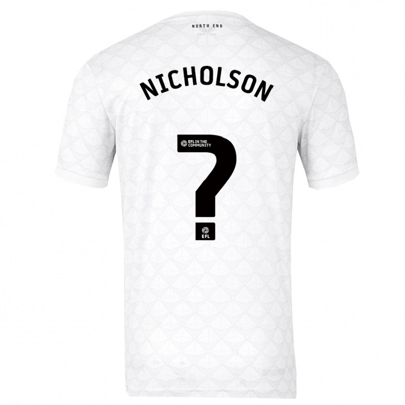 Danxen Bambino Maglia Joseph Nicholson #0 Bianco Rosso Kit Gara Home 2025/26 Maglietta