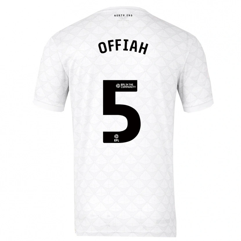Danxen Bambino Maglia Odeluga Offiah #5 Bianco Rosso Kit Gara Home 2025/26 Maglietta