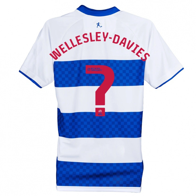 Danxen Bambino Maglia Lilly Wellesley-Davies #0 Blu Bianco Kit Gara Home 2025/26 Maglietta