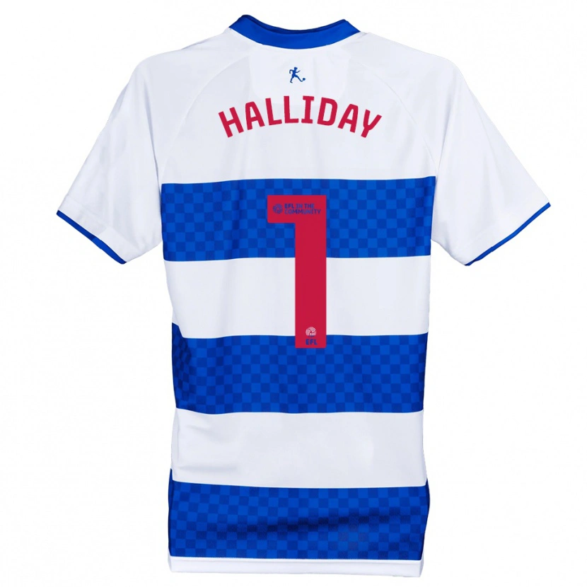 Danxen Bambino Maglia Joel Halliday #1 Blu Bianco Kit Gara Home 2025/26 Maglietta