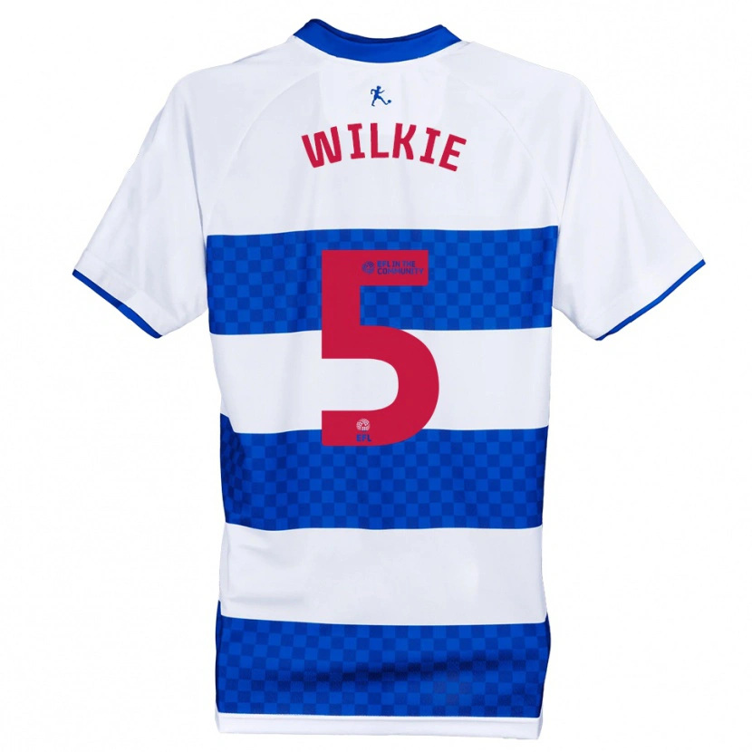 Danxen Bambino Maglia Alex Wilkie #5 Blu Bianco Kit Gara Home 2025/26 Maglietta