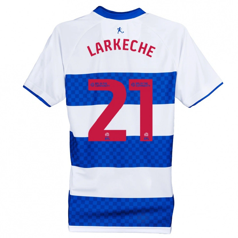 Danxen Bambino Maglia Ziyad Larkeche #21 Blu Bianco Kit Gara Home 2025/26 Maglietta
