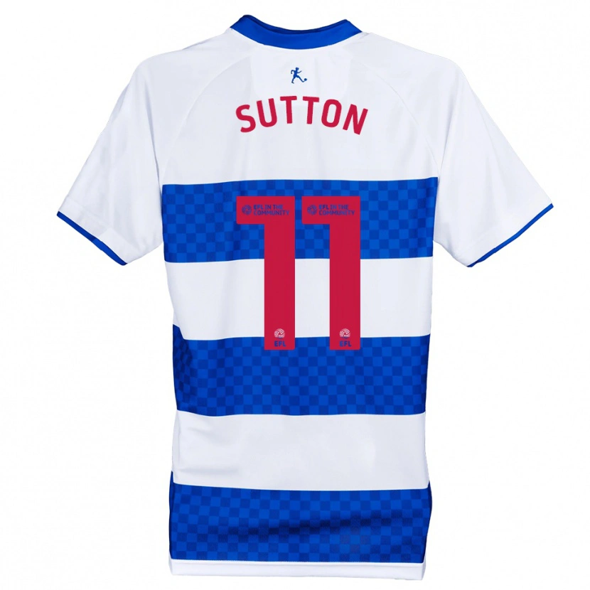 Danxen Bambino Maglia Emmerson Sutton #11 Blu Bianco Kit Gara Home 2025/26 Maglietta