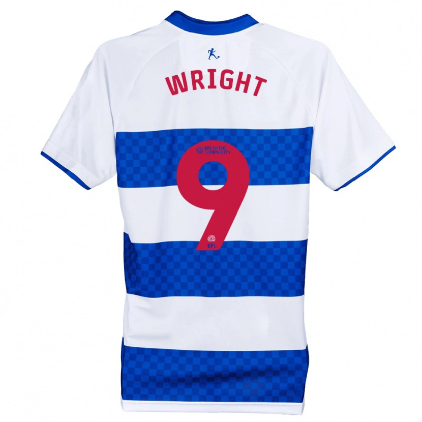 Danxen Bambino Maglia Lukas Wright #9 Blu Bianco Kit Gara Home 2025/26 Maglietta
