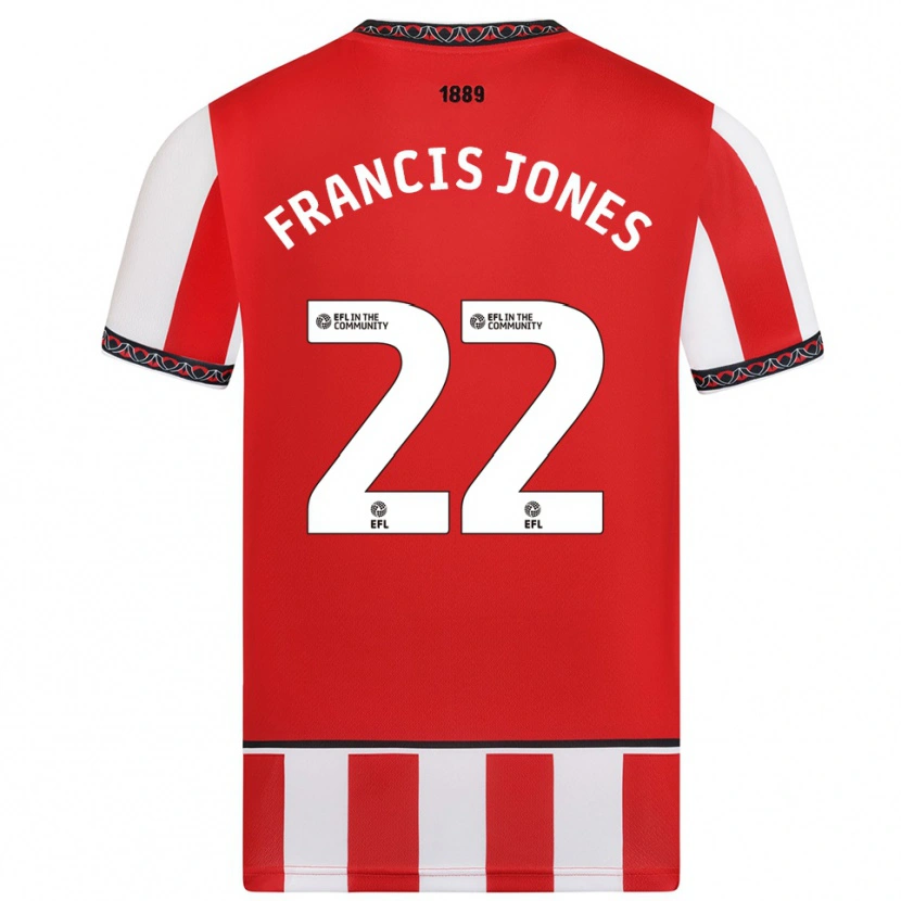 Danxen Bambino Maglia Maria Francis-Jones #22 Rosso Bianco Kit Gara Home 2025/26 Maglietta