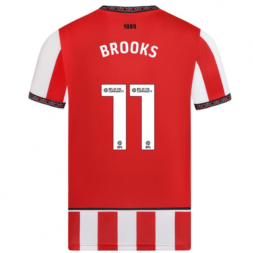 Danxen Bambino Maglia Andre Brooks #11 Rosso Bianco Kit Gara Home 2025/26 Maglietta
