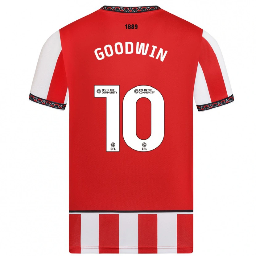 Danxen Bambino Maglia Isobel Goodwin #10 Rosso Bianco Kit Gara Home 2025/26 Maglietta