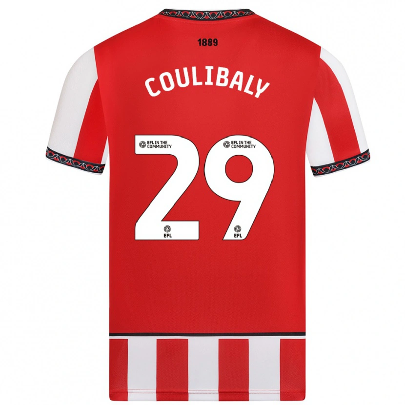 Danxen Bambino Maglia Ismaila Coulibaly #29 Rosso Bianco Kit Gara Home 2025/26 Maglietta