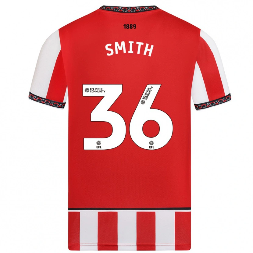 Danxen Bambino Maglia Joshua Smith #36 Rosso Bianco Kit Gara Home 2025/26 Maglietta