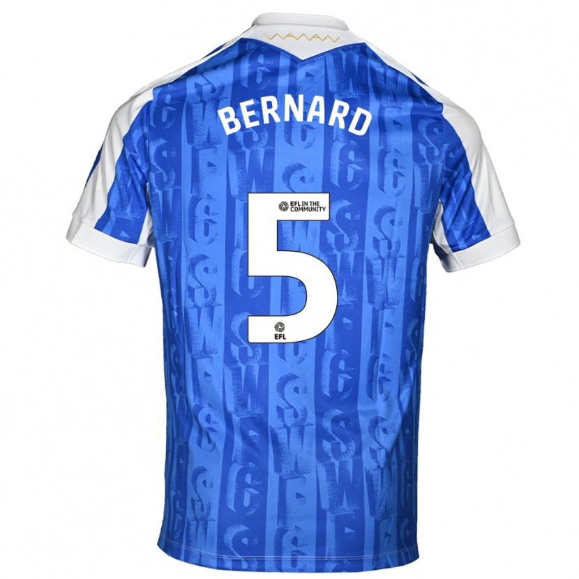 Danxen Bambino Maglia Di'shon Bernard #5 Blu Bianco Kit Gara Home 2025/26 Maglietta