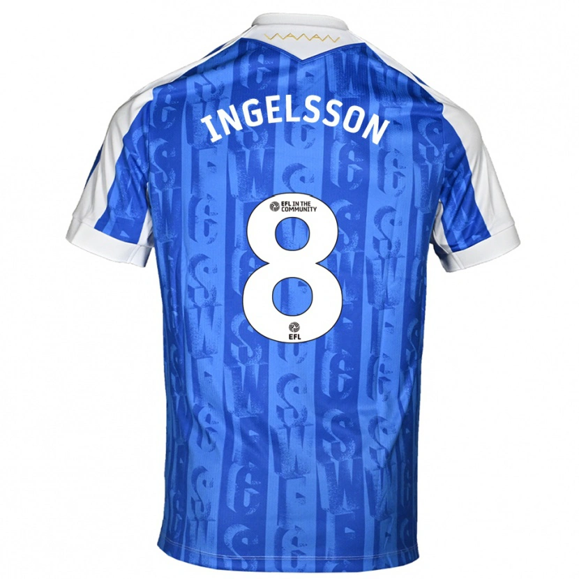 Danxen Bambino Maglia Svante Ingelsson #8 Blu Bianco Kit Gara Home 2025/26 Maglietta