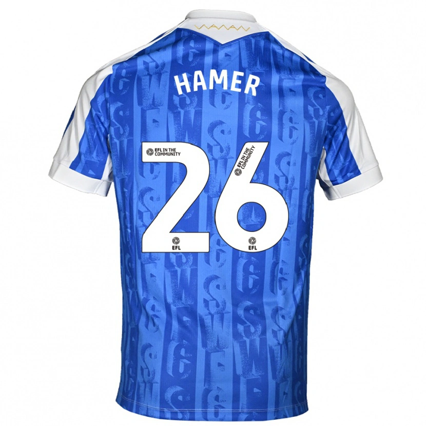 Danxen Bambino Maglia Ben Hamer #26 Blu Bianco Kit Gara Home 2025/26 Maglietta