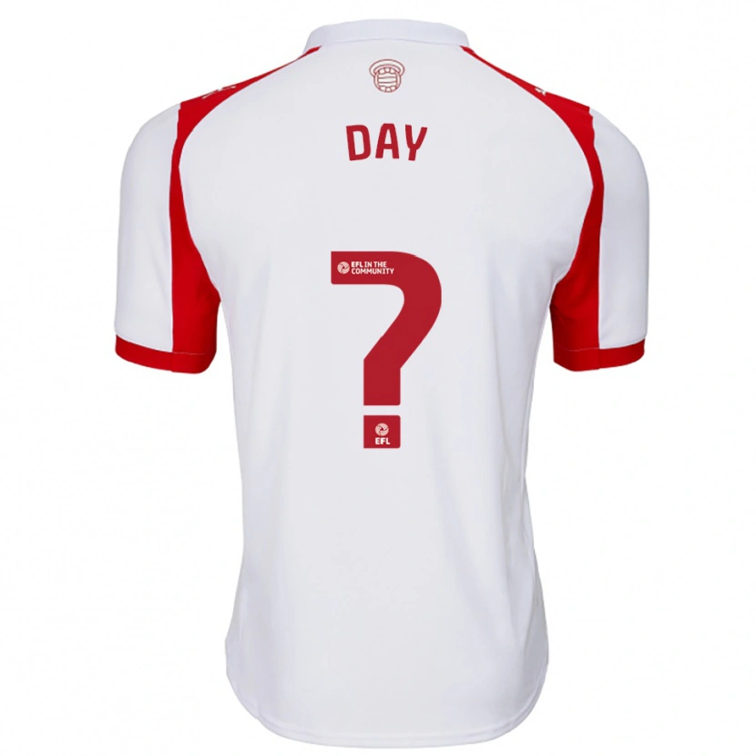 Danxen Bambino Maglia Lewis Day #0 Bianco Rosso Kit Gara Home 2025/26 Maglietta