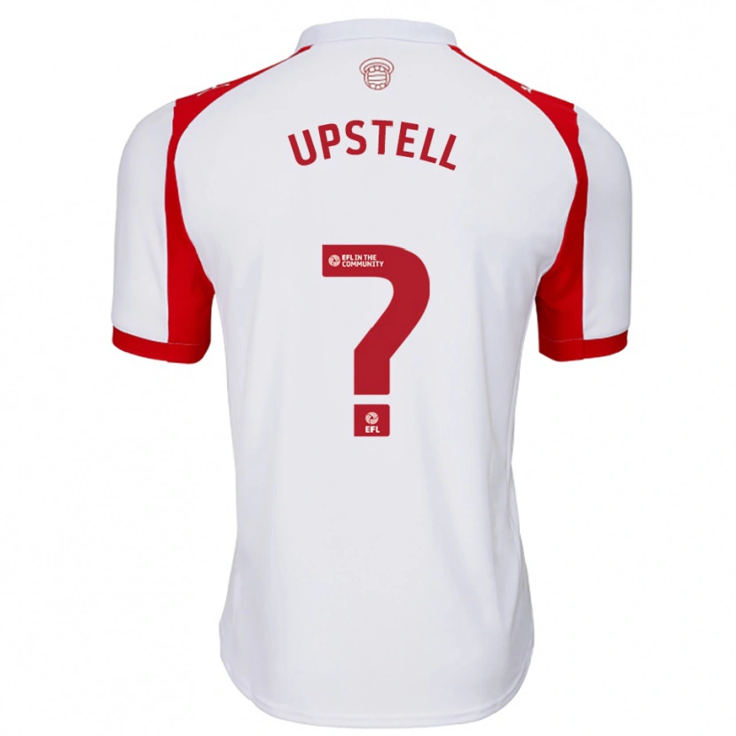 Danxen Bambino Maglia Henry Upstell #0 Bianco Rosso Kit Gara Home 2025/26 Maglietta