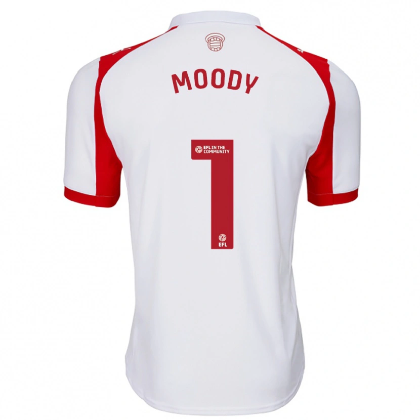 Danxen Bambino Maglia Dylan Moody #1 Bianco Rosso Kit Gara Home 2025/26 Maglietta
