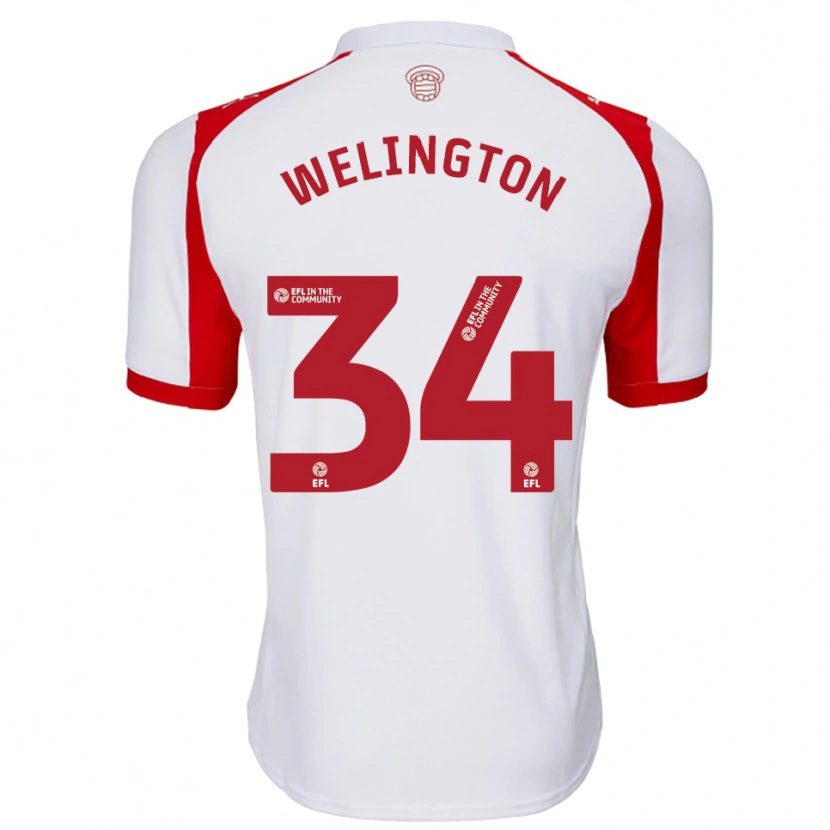 Danxen Bambino Maglia Welington #34 Bianco Rosso Kit Gara Home 2025/26 Maglietta