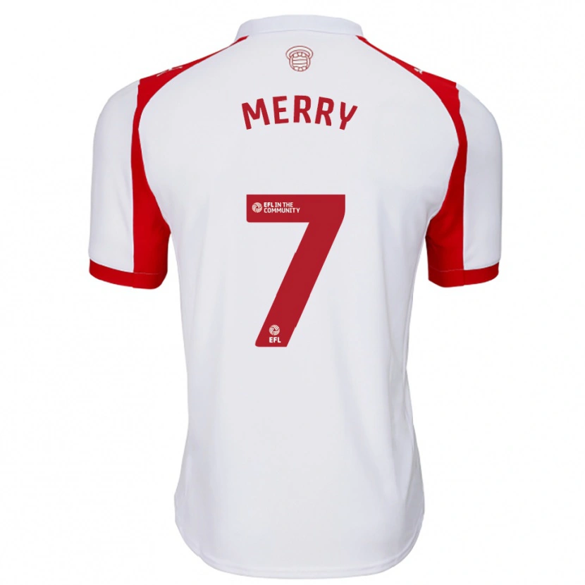 Danxen Bambino Maglia Will Merry #7 Bianco Rosso Kit Gara Home 2025/26 Maglietta