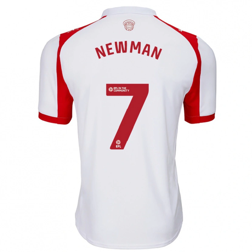 Danxen Bambino Maglia Oli Newman #7 Bianco Rosso Kit Gara Home 2025/26 Maglietta